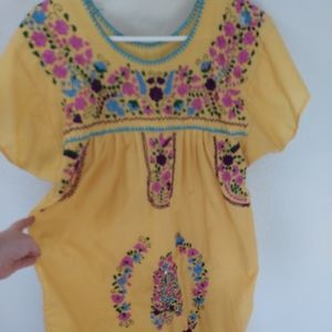 Mexican Embroidery Dress Size Large